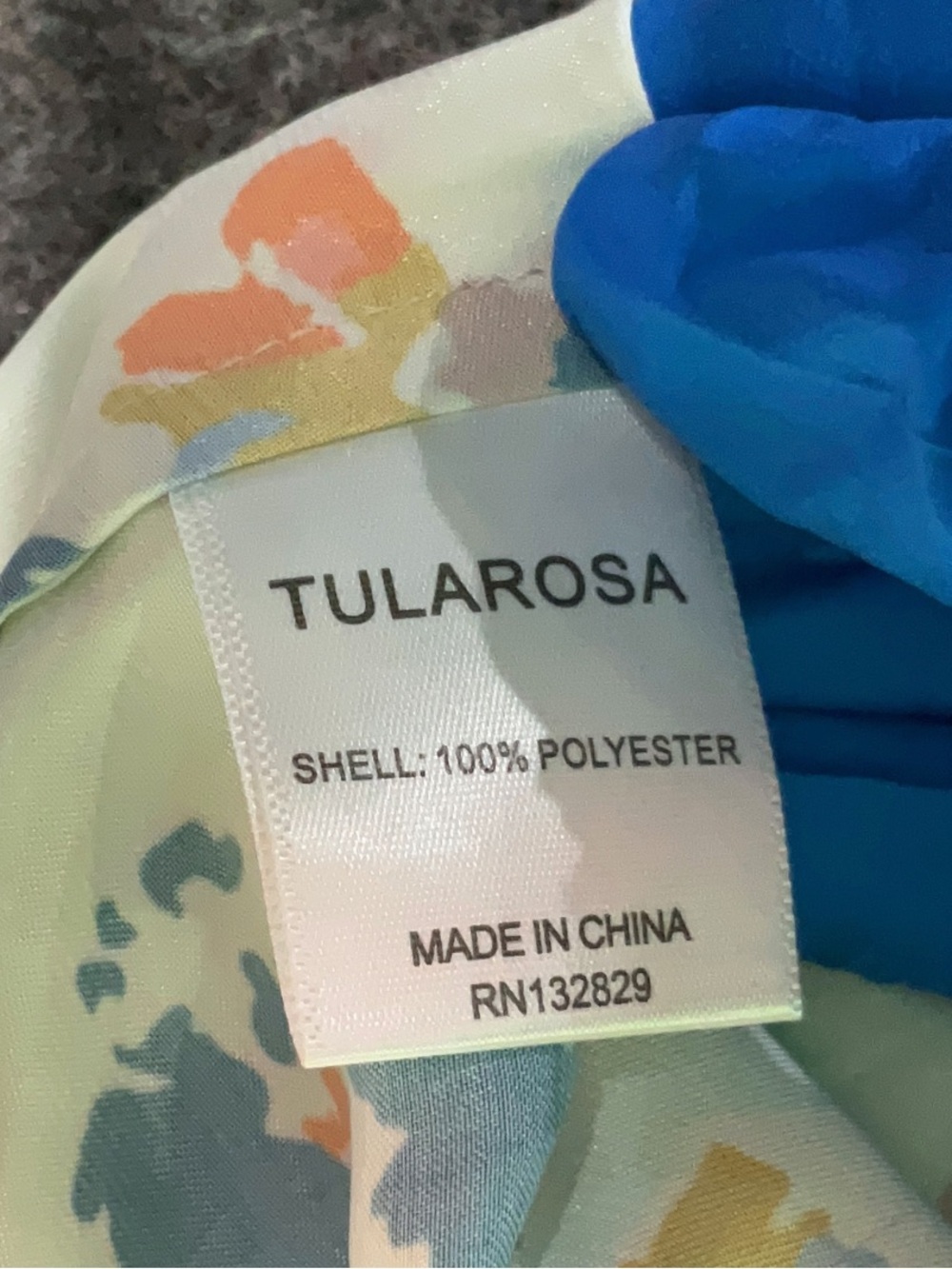 Tularosa Floral Keyhole Tie Neck Sleeveless Blouse Top Ivory XS NWT - Picture 7 of 7